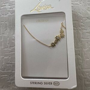 Sterling silver Gold Floral Necklace
